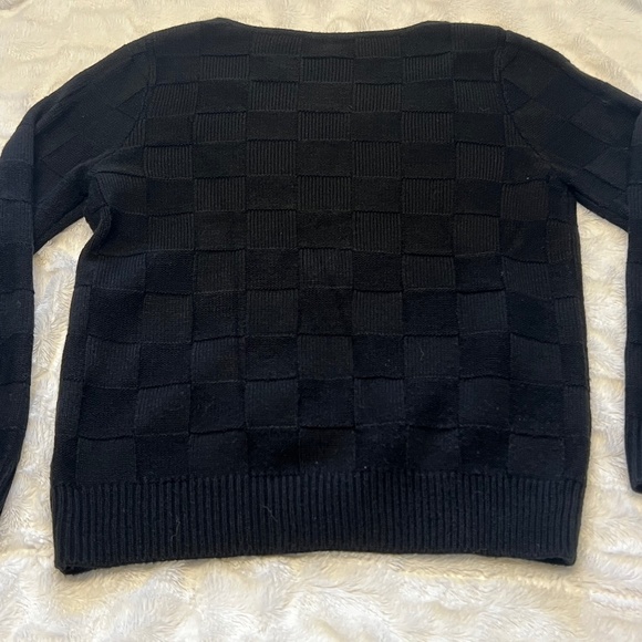 V Neck Sweater - Black - Picture 5 of 5